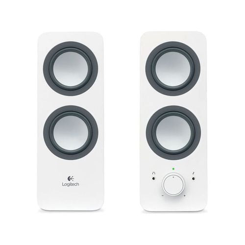 LOGITECH Z200 STEREO SPEAKERS,RMS(5W),3.5MM(1),WHITE,2YR WTY-980-000851
