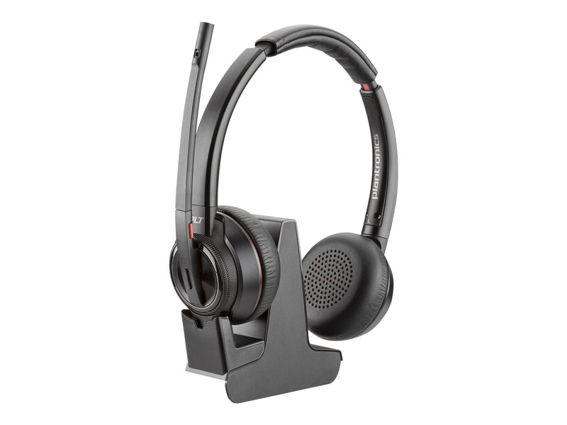 HP Poly Savi 8220-M OTH Wireless MS Stereo On‑Ear DECT Headset ANC Black