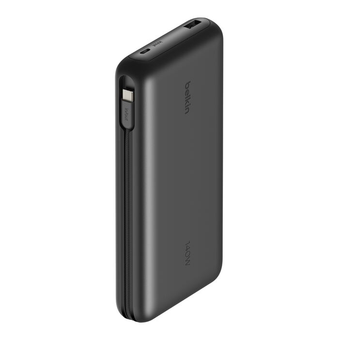 Belkin UltraCharge Pro 140W 25K Laptop Power Bank with Integrated USB-C Cable