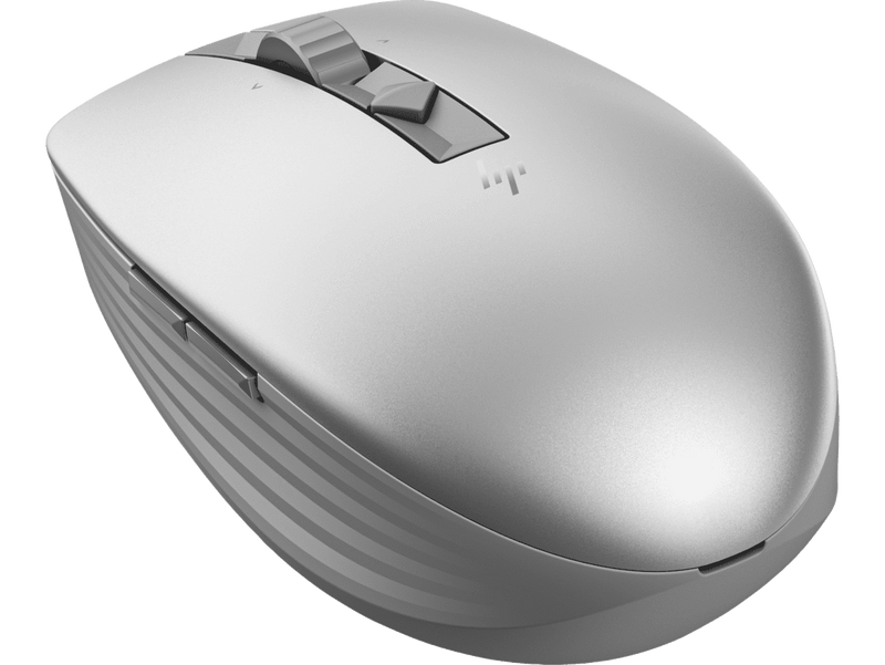 HP 710 Rechargeable Silent Bluetooth Mouse 2.4GHz Bluetooth 5.3 6 Button Silver 6E6F1AA