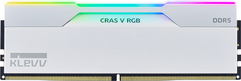 Klevv CRAS V RGB 32GB DDR5 6000MHz CL30 RAM Kit 2x16GB White Memory