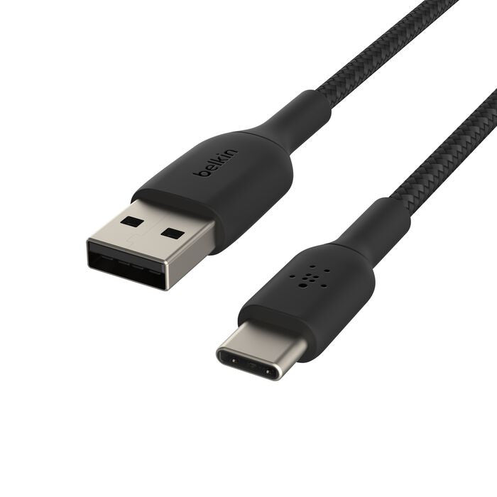 Braided USB-C to USB-A Cable (1m / 3.3ft, Black) - 4