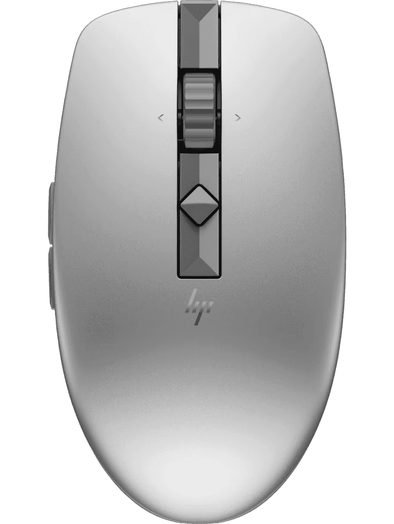 HP 710 Rechargeable Silent Bluetooth Mouse 2.4GHz Bluetooth 5.3 6 Button Silver 6E6F1AA