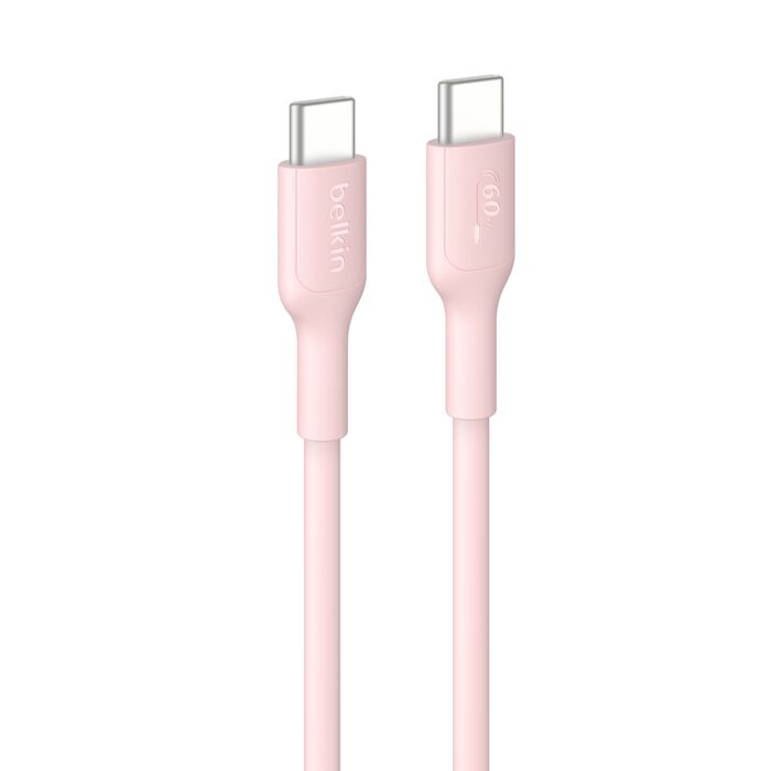 Belkin BoostCharge USB-C to USB-C Cable 1m Pink 480Mbps Durable Fast Charge