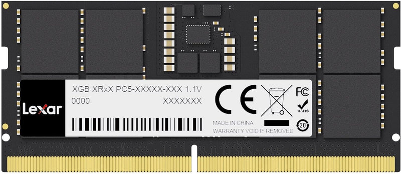 Lexar DDR5 Laptop Memory 16GB 5600MT/s SO-DIMM RAM Module 1.1V
