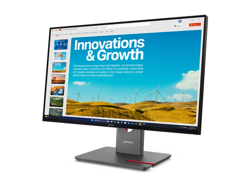 ThinkVision P24QD-40 23.8in IPS QHD 2560x1440 75Hz USB-C HDMI DP LAN Monitor