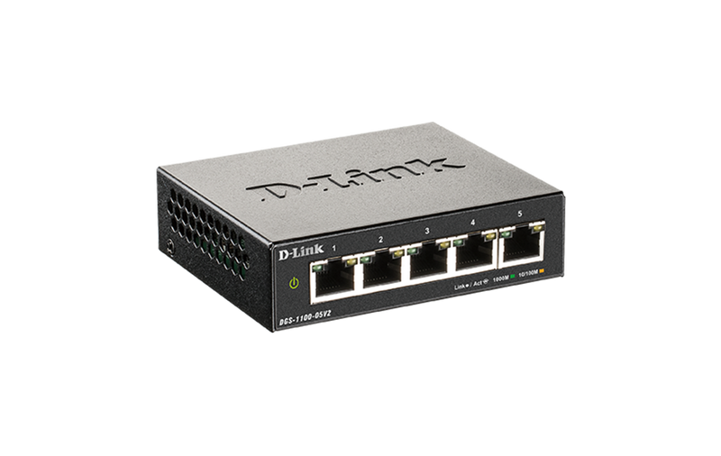 D-Link DGS-1100-05V2 5 Port Gigabit Smart Managed Ethernet Switch Desktop
