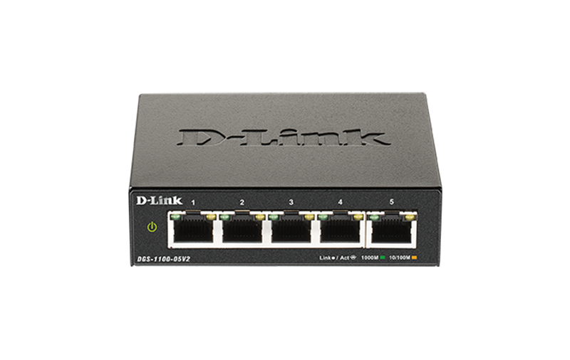 D-Link DGS-1100-05V2 5 Port Gigabit Smart Managed Ethernet Switch Desktop