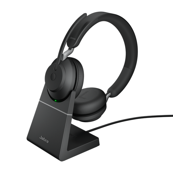 JABRA WIRELESS EVOLVE2 65 UC STEREO BLUETOOTH HEADSET W/CHARGING STAND+LINK 380C BT,USB-C (26599-989-889)