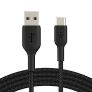Braided USB-C to USB-A Cable (1m / 3.3ft, Black) - 0