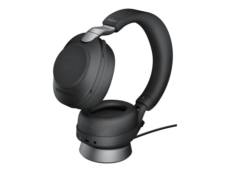 JABRA WIRELESS EVOLVE2 85 UC STEREO BLUETOOTH ANC HEADSET W/ CHARGING STAND + LINK 380A BT-28599-989-989
