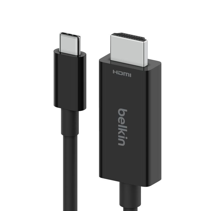 Belkin USB‑C to HDMI Cable 2m 8K 60Hz 4K 120Hz HDR10+ Plug & Play Black