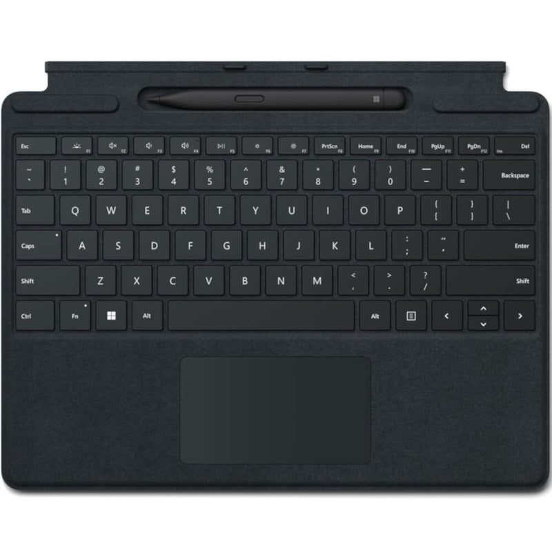 MICROSOFT SURFACE PRO 8, 9, X SIGNATURE KEYBOARD TYPE COVER, WITH SLIM PEN 2 - BLACK (2022) - 8X8-00015