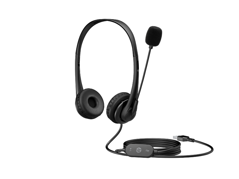HP G2 Stereo Headset USB-A Wired Noise Cancelling Headset Call Control 428K6AA