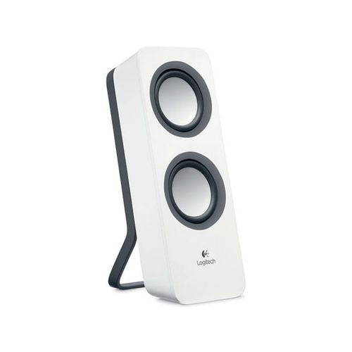 LOGITECH Z200 STEREO SPEAKERS,RMS(5W),3.5MM(1),WHITE,2YR WTY-980-000851