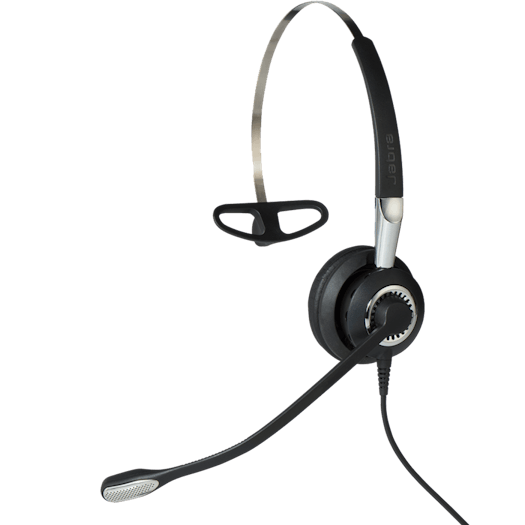 JABRA CORDED BIZ 2400 II MONO HEADSET, LEATHERETTE,QD (2406-720-209)
