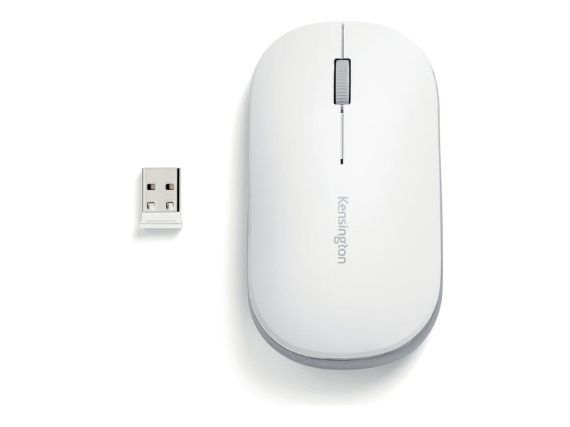 KENSINGTON SURETRACK WIRELESS AND BLUETOOTH MOUSE, DUAL CONNECT - WHITE - K75353WW