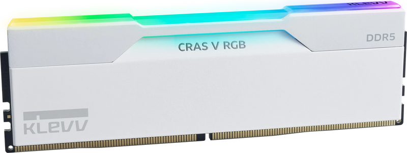 Klevv CRAS V RGB 32GB DDR5 6000MHz CL30 RAM Kit 2x16GB White Memory