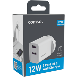 12W Dual Port USB-A Wall Charger