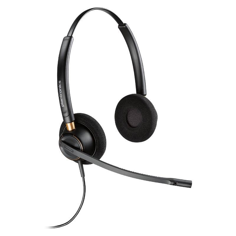 Plantronics EncorePro HW520V OTH Corded Stereo On‑Ear Headset Quick Disconnect
