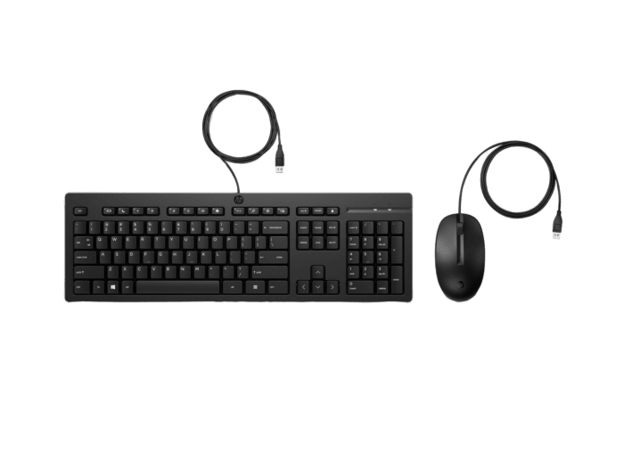 HP 225 USB-A Wired Keyboard Mouse Combo G2 for PC Desktop Notebook