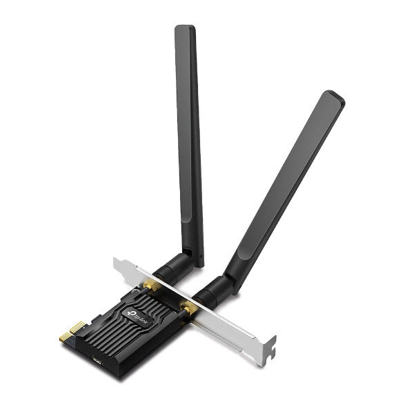 TP-LINK ARCHER TX20E, AX1800 5.2 PCIE ADAPTER, WIRELESS AX+BLUETOOTH, 2.4GHZ,/5GHZ, 2XEXTERNAL ANTENNA, 3 YEAR WARRANTY