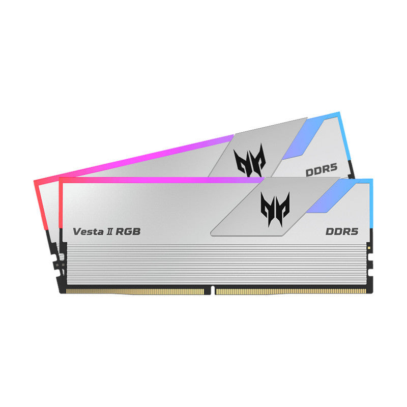 2GB (16GBx2) Silver RGB DDR5 Desktop Memory - 2