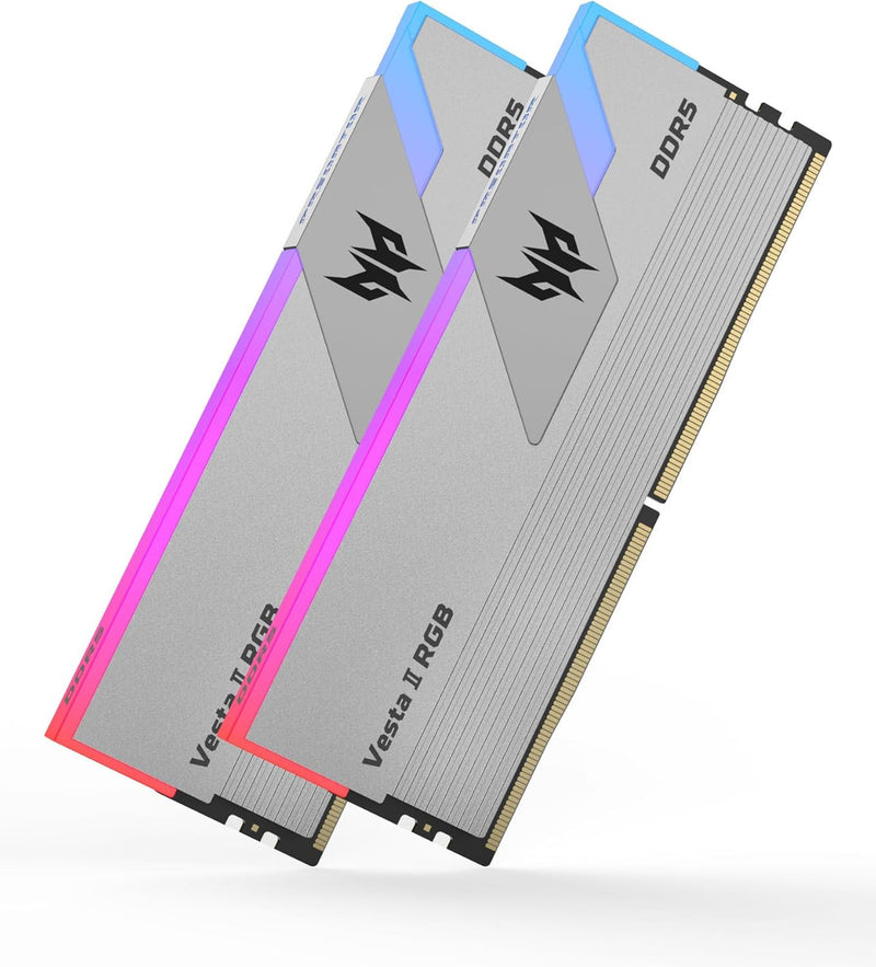 2GB (16GBx2) Silver RGB DDR5 Desktop Memory - 1