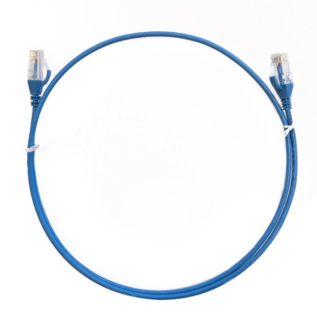 Cat6 Slim Ethernet Cable 2m Blue RJ45 UTP Network LAN Patch Cord 26AWG