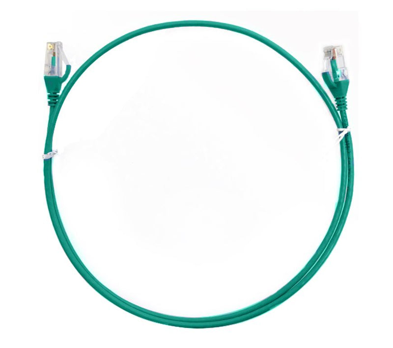 Cat6 Slim Ethernet Cable 0.5m Green RJ45 UTP Network LAN Patch Cord 26AWG