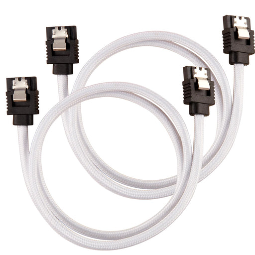 Corsair Premium Sleeved SATA 6Gbps 60cm Cable — White