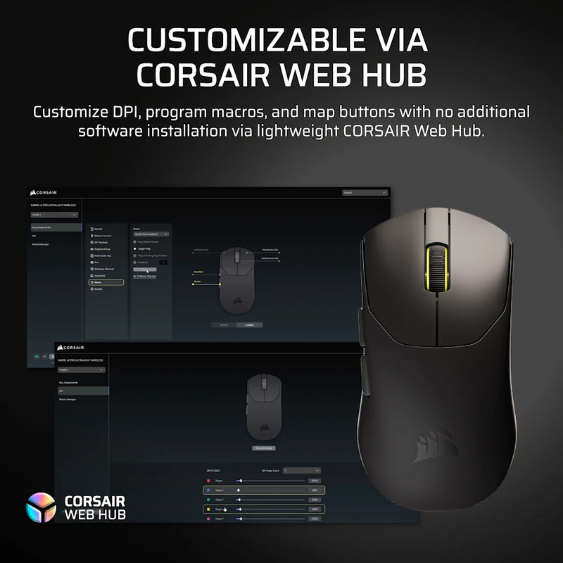 Corsair Sabre V2 Pro Wireless Gaming Mouse 33000 DPI 8000Hz Ultralight CH-931G000-WW