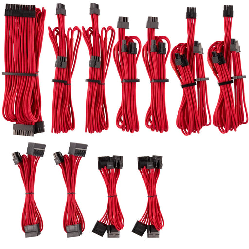 Corsair PSU - Red Premium Individually Sleeved DC Cable Pro Kit, Type 4 (Generation 4)