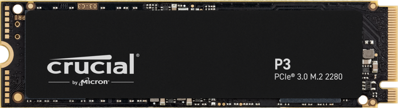 CRUCIAL P3 500GB, M.2 INTERNAL NVME PCIE SSD, 3500R/1900W MB/S, 5YR WTY - CT500P3SSD8