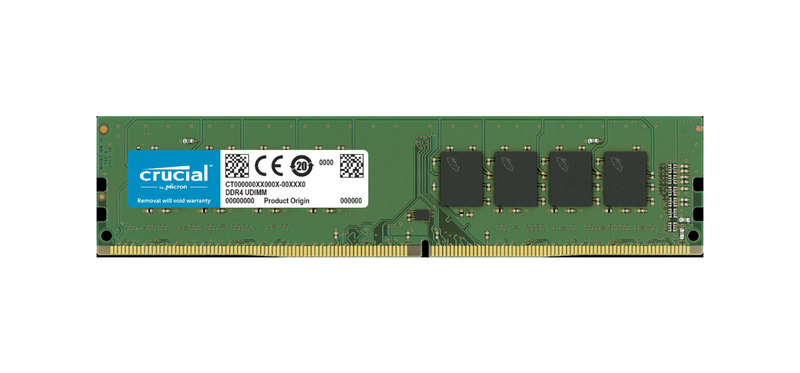 CRUCIAL 8GB DDR4 DESKTOP MEMORY, PC4-25600, 3200MHZ, UNRANKED, LIFE WTY - CT8G4DFRA32A
