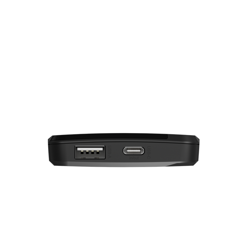 Cygnett Power Bank, Dual Port(USB-C 12W + USB-A 12W),15cm USB-C Cable,Digital Display,Charge 2 Devices