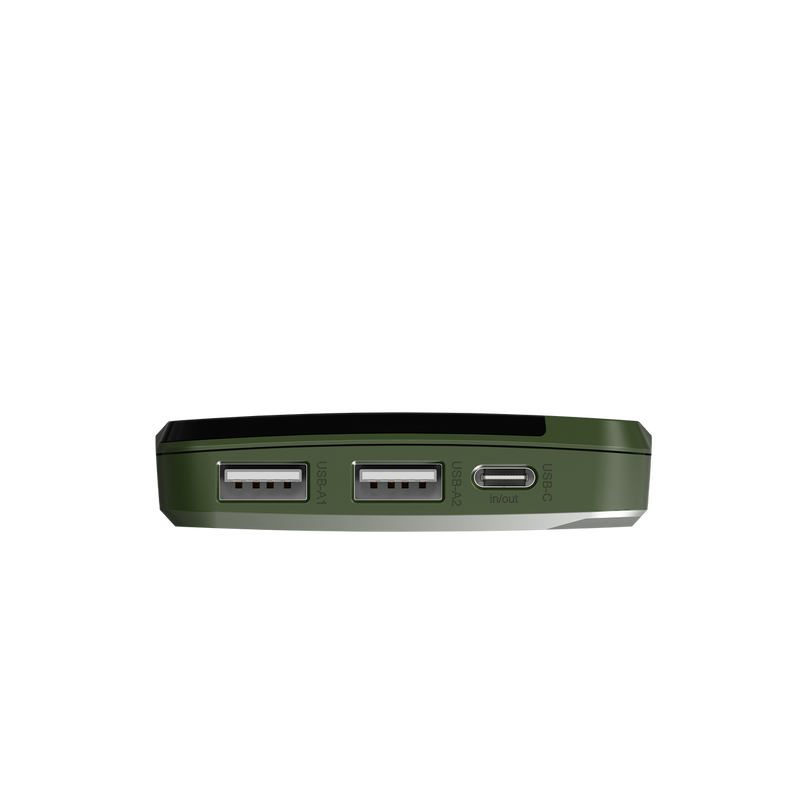 Cygnett Power Bank- Triple Port(Dual USB-A 15W + 1xUSB-C 15W),15cm USB-C Cable,Digital Display,15W Max
