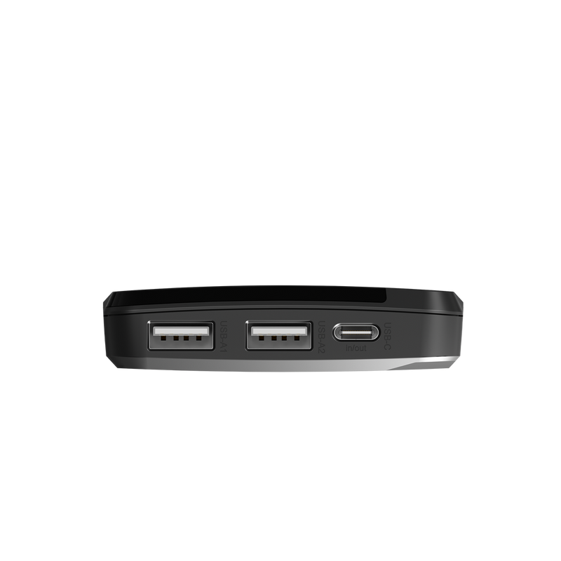 Cygnett Power Bank- Triple Port(Dual USB-A 15W + 1xUSB-C 15W),15cm USB-C Cable,Digital Display,15W Max
