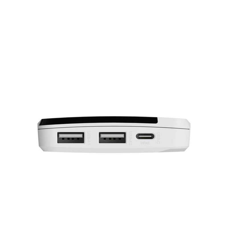 Cygnett Power Bank- Triple Port(Dual USB-A 15W + 1xUSB-C 15W),15cm USB-C Cable,Digital Display,15W Max