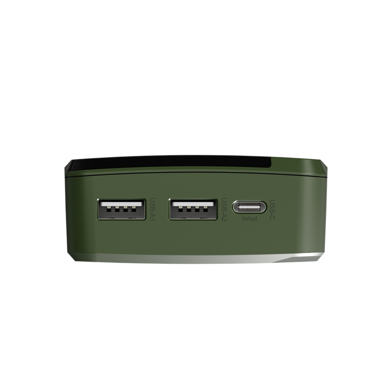 Cygnett Triple Power Bank-  Port(Dual USB-A 15W + 1xUSB-C 15W),15cm USB-C Cable,Digital Display,15W Max