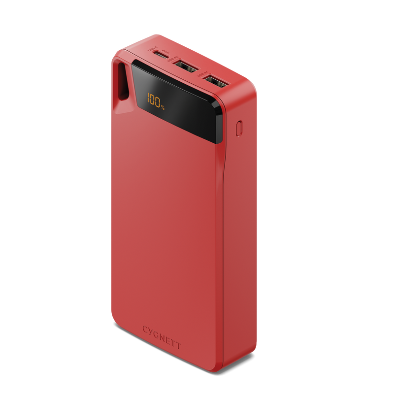 Cygnett ChargeUp Boost 4th Gen 20K mAh Power Bank- Red