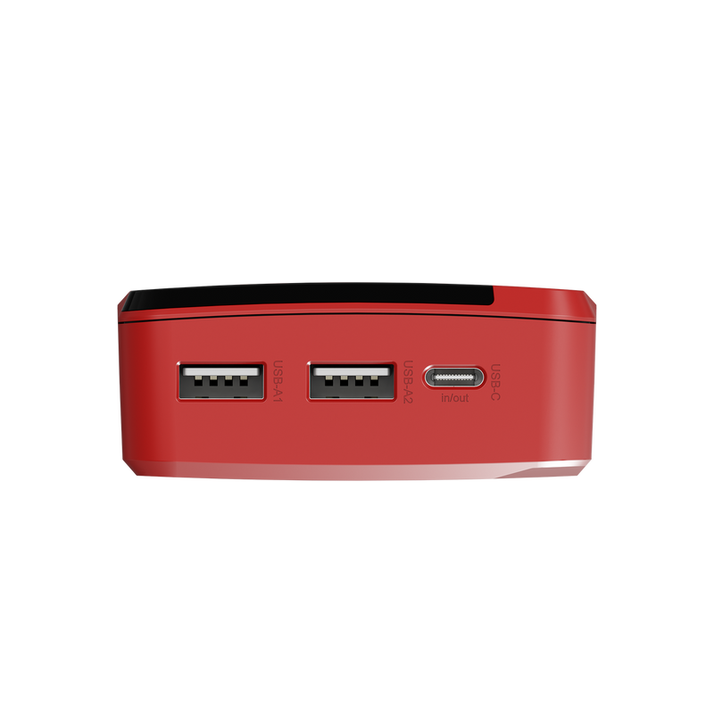 Cygnett Power Bank Triple Port(Dual USB-A 15W + 1xUSB-C 15W),15cm USB-C Cable,Digital Display,15W Max