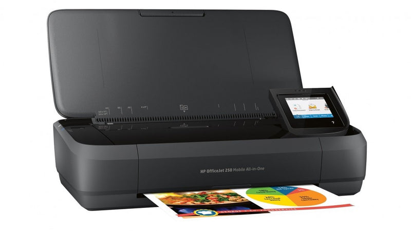HP OFFICEJET 250 MOBILE AIO PRINTER, A4, 9PPM BLK, 3.6PPM CLR, 1YR