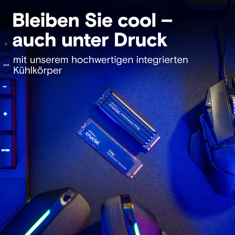 1TB Crucial T710 Internal M.2 With Heatsink, NVMe PCIe5 SSD, 14900R/13700W MB/s, 5YR WTY