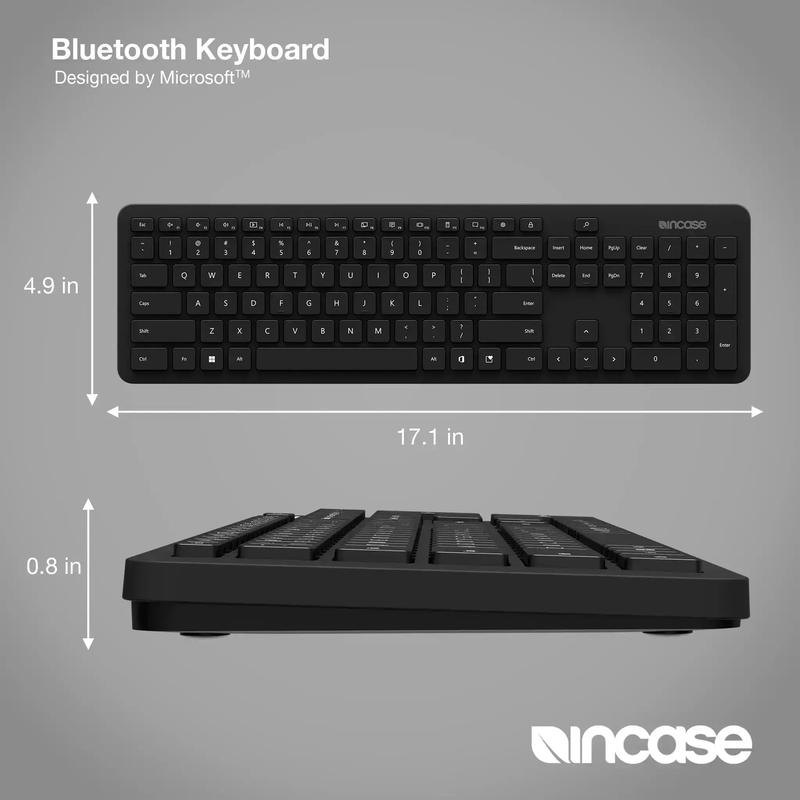 Incase Designed by Microsoft Wireless Keyboard, Bluetooth, MS Office - QSZ-00017