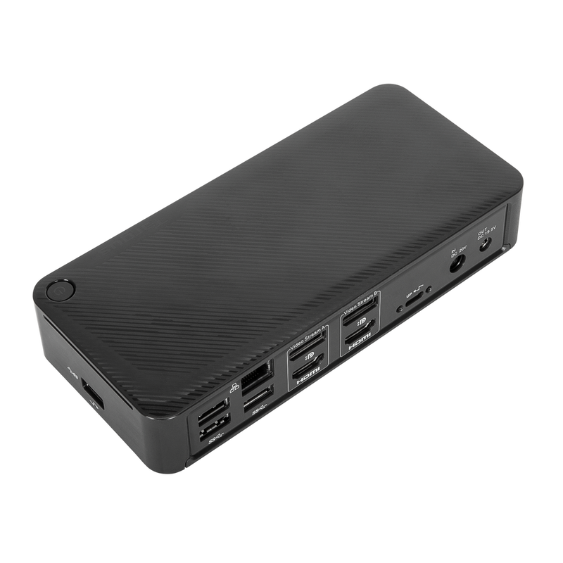 TARGUS UNIVERSAL DOCKING STATION, 4K, 100W PD, USBC(1), HDMI(2),DP(2),LAN, USB(4), 3YR - DOCK182AUZ-92