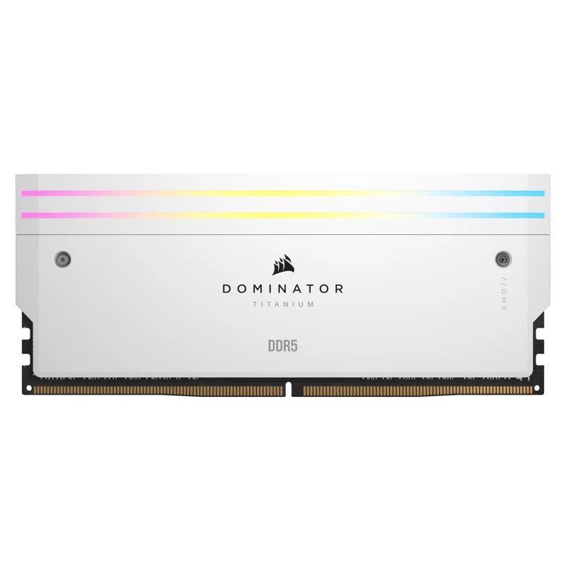 Corsair DOMINATOR® TITANIUM RGB 32GB (2x16GB) DDR5 DRAM 6000MT/s CL30 Intel XMP Memory Kit — White