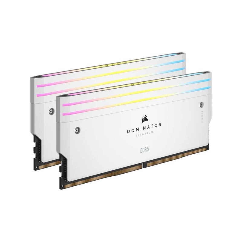 Corsair DOMINATOR TITANIUM RGB 32GB (2x16GB) DDR5 DRAM 7200MT/s CL34 Intel XMP Memory Kit — White