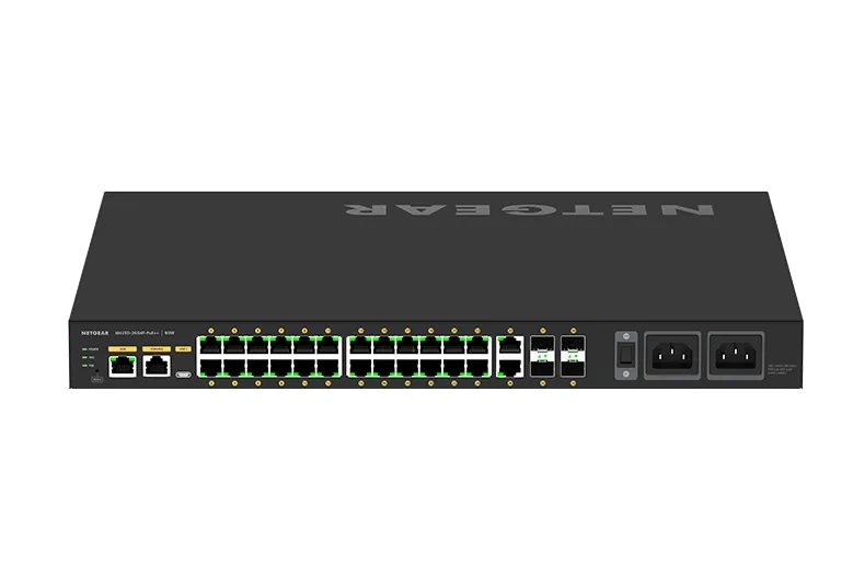 NETGEAR 26 Port Managed L2 PoE++ Switch 24x 1G PoE++ 4x SFP Lifetime