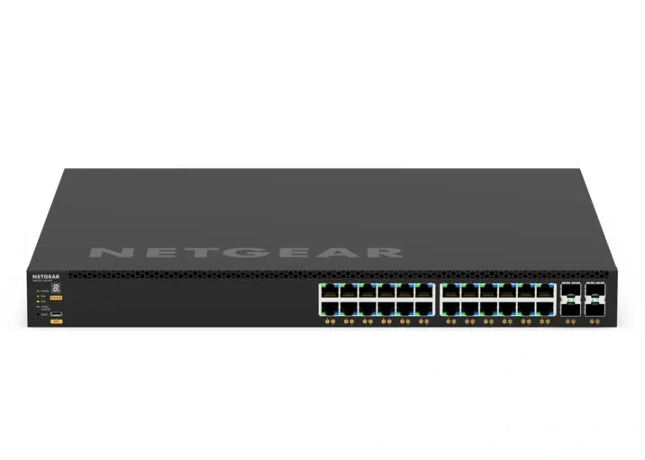 NETGEAR 28 Port Managed L3 PoE+ Switch 24x 1G PoE+ 4x 10G SFP+ Lifetime